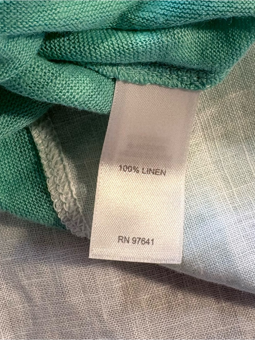💥NWOT J.Jill Love Linen Turquoise White Layered Tunic Top 100% Linen XL💚 - Picture 8 of 10